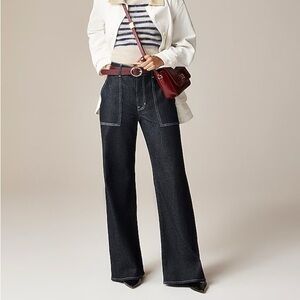 J. Crew Camp-pocket wide leg jean Dark Rinse